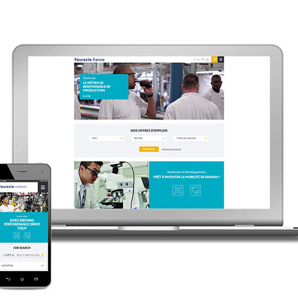 Com'etic accompagne Faurecia pour la refonte de son site carrières et réalise des vidéos sur les jeunes embauchés