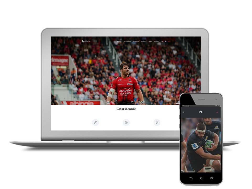 Création du site d'une Agence d'intermédiation intervenant entre joueurs de Rugby et clubs de haut niveau de TOP 14, PRO D2, mais aussi de Premiership, Super Rugby et rugby à XIII.