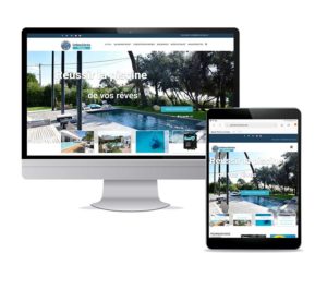 Com'etic réalise le site Internet d'un pisciniste à Royan. Offre digitale TPE - WordPress