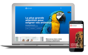 Site pour clinique vétérinaire avec boutique en ligne