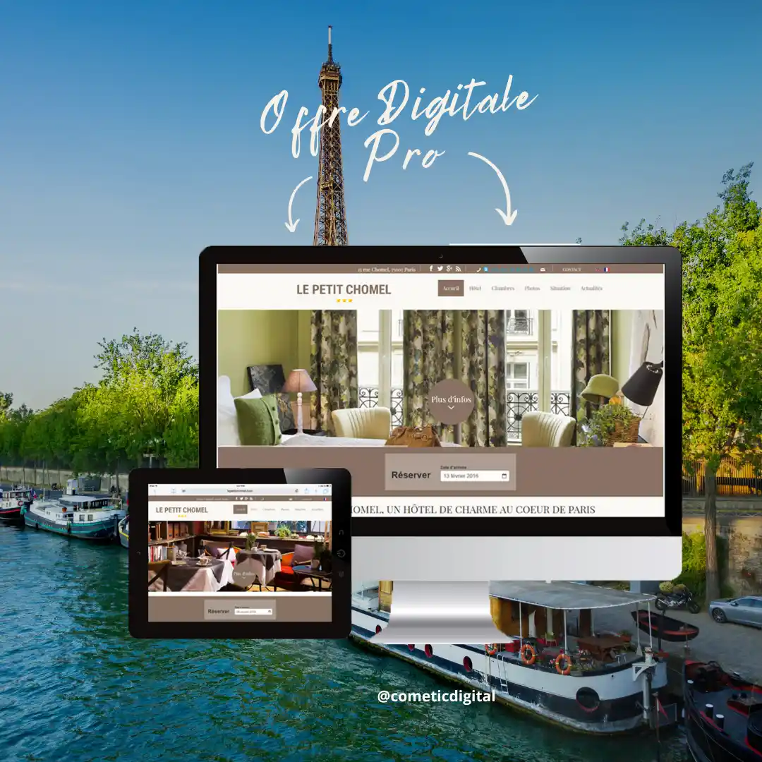 Création ou refonte de site Web pour des hôteliers indépendants à Paris et en Bretagne