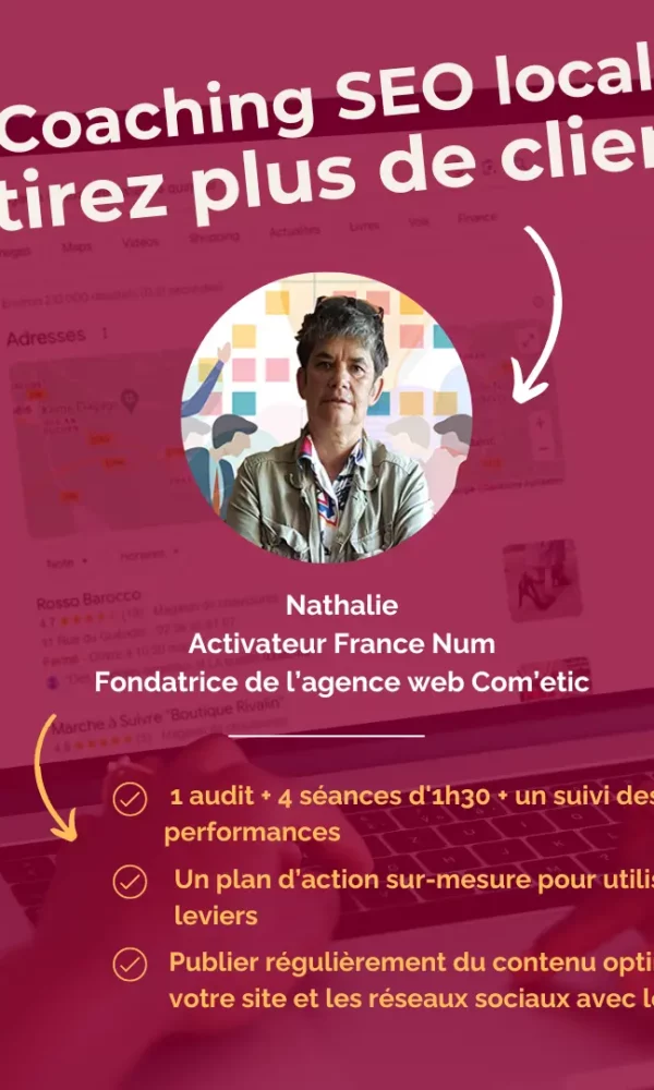 Vous souhaitez améliorer votre référencement naturel local pour attirer plus de clients et développer votre activité ? L'agence web Com'etic vous propose un coaching SEO local sur-mesure.