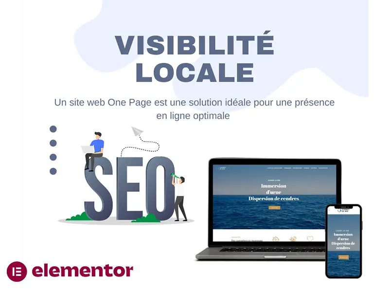 un site web One Page réalisé sur WordPress Elementor peut également être un excellent atout pour votre référencement naturel.