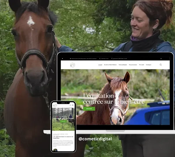 Réalisation du site Web d'une petite école d'équitation positive en Bretagne