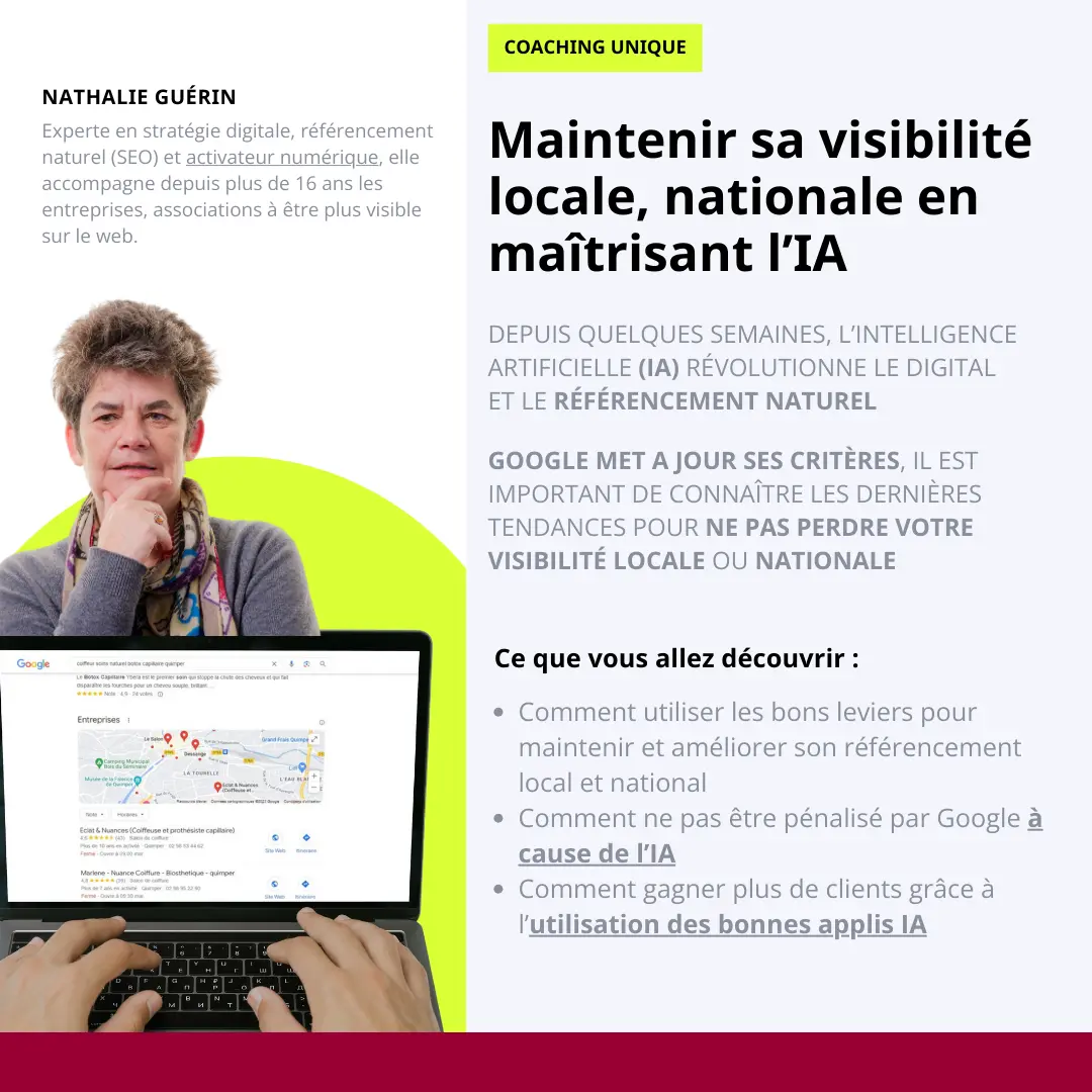 coaching sur-mesure pour éviter les pénalités Google si vous utilisez les Applis IA pour générer des contenus Web